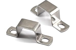SEERAPHEE (15 piezas) Abrazadera cuadrada de tubo de 20 x 20 mm, acero inoxidable 304, en forma de U, soporte de conector de puntal para tubo, hebilla de manguera, abrazadera de cable