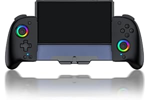 FANXIEAST Wireless Switch Pro Controller Replacement for Nintendo Switch/OLED,Programmable One-Piece Hall Effect Joycon Ergonomic Handheld Gaming Controller with Auto Turbo/Vibration/Precise Motion Control/RGB