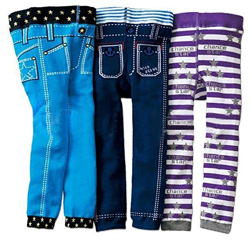 [Backbuy] 3 Pants Baby Boys Toddler Leggings trousers Knitted pants PJ1 (12-18 Months)