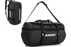 Hulongo Bolsa de Deporte Hombre Mujer 30L Duradero Gym Bag Impermeable Bolsa de Viaje Mochila con Compartimento para Calzado y Bandolera 3 en 1
