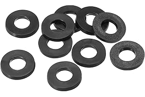 PATIKIL M8 Gummi Flache Unterlegscheiben 40 Packung 8mm ID 16mm AD 2,2mm Dick Dichtring Dichtungsringe Beilagscheiben für Wasserhahn Rohre Wasser Schlauch Befestiger Bolzen Schwarz