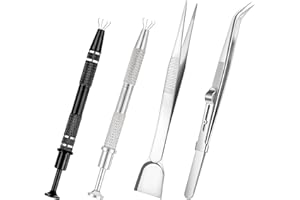 AYSATOGC 4 Stück Piercing Ball Greifer Set 2 Piercing Kugel Zange Piercings Kugel Aufdreher Piercings-Ball-Halter mit 2 Pinzette Juwelier Aufnehm Werkzeug, Kleinteile-Greifer für Die Schmuckherstellung