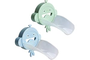 Besylo Wasser Hahn Extender für Kinder, 2pcs Extender Wasserhahn Erweiterung, Spüle Griff Extender,für Baby Kinder Hände Waschen Badezimmer Accessoires(Blau + Grün)