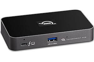 Hub OWC Thunderbolt, 5 portów, moc ładowania 60 W, (3) Thunderbolt 4 (USB-C), USB 3.2 Gen 2 typu A, kompatybilny z komputerami Mac M1/M2, urządzeniami USB4