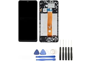 Visiodirect® Ecran Complet : Vitre Tactile + écran LCD sur Chassis Compatible avec Samsung Galaxy A12 SM-A125F Taille 6.5" Blanc + Kit Outils