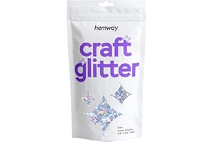 Hemway Craft Glitter Multi Purpose Flakes for Arts Crafts Tumblers Resin Epoxy Nails Wax Scrapbook Glass Schools Decorations - Silver Holographic - Super Chunky (1/8" 0.125" 3mm) 100g / 3.5oz