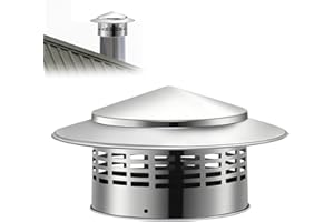 WIYETY 160 mm de diámetro interior para chimenea cubierta de chimenea: cubierta de chimenea, protección contra la lluvia sombrero de lluvia accesorio de chimenea de acero inoxidable