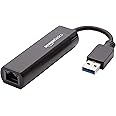 Amazon Basics USB 3.0 to 10/100/1000 Gigabit Ethernet Internet Adapter - Black