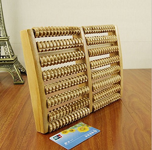 Dealglad Massageroller für die Füße, zur Entspannung, Holz, 8 Reihen, 2 Stück