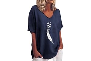 SHZFGUI Hauts Camisoles Femme Vintage Cintree Gala Coton Debardeur À Jabot Tunique Pissenlit Manches Bouffante Debardeur Fille Scolaire Col V Respirant