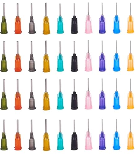 BENECREAT 16 Aghi Smussi Per Siringhe Con Luer Lock: 8 Dimensioni (10G-24G) In Acciaio Inox, Perfetti Per Colla, Oli E Artigianato