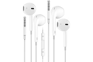 ZUYES 2 Pack Earphones，In-Ear Headphones 3.5mm Jack Wired Earbuds Noise Isolating Headset With Microphone Lightweight Wired with iPhone iPadPro Samsung Huawei Android MP3 Tablets Laptops and More device