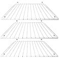 SPARES2GO Fridge Shelf Compatible with Kenwood Refrigerator Freezer (Pack of 3 Shelves, White, Adjustable, Plastic Coated, Extendable Arms)