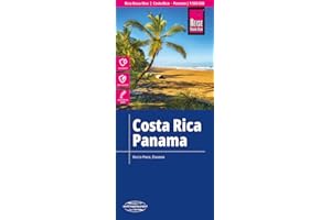 Reise Know-How Landkarte Costa Rica, Panama 1 : 550.000: Kartenbild 2seitig. Exakte Höhenlinien. Höhenschichten-Relief. GPS-tauglich, mit Gradnetz. Klassifiziertes Straßennetz. Ausführlicher Ortsindex