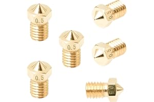 3D FREUNDE M6 (6 x 0,5 mm) Nozzle Set J-head compatible con E3D V5/V6 bowden RepRap Extruder Hotend Boquilla de latón para filamento de 1,75 mm impresora 3D