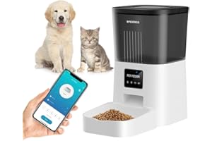 PEDOMUS WiFi Comedero Gato Automatico, App Control 4L Comedero Automatico, Dispensador de Alimentación Automático Perros y Gatos