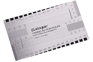 BSWAN Lima per tasti della chitarra, strumento professionale per la riparazione, per liutaio, con righello con scala per la coronatura e la regolazione dell’altezza delle corde Ruler