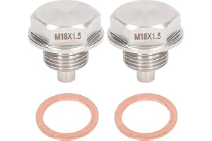 2 St Motormagnetisk Oljeavtappningsplugg, M18x1,5 Mm Sumpmutterplugg, DP007 Kompakt Skruvbultbeslag, Pilotpunkt I Rostfritt S
