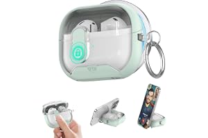 Miimall fodral för Samsung Galaxy Buds 3 FE /3 Pro/Buds3 fodral med telefonstativfunktion [Säkert lås] [karbinhake] [Magnetis