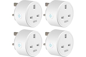 HBN Smart Plug WiFi Socket Work with Alexa Echo and Google Home, Smart Timer Plug, No Hub Required, 2.4Ghz Only (13A/3120W,4 Pack)