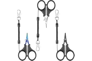 YQQYG 3PCS Fishing Pliers Fishing Scissors Fishing Tackle Fishing Gear for Men Beyond Fishing Scissors Fishing Line Cutter Black, Color, Silver, Three Colors