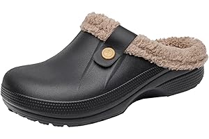 Meidiastra Męskie i damskie chodaki z podszewką, ciepłe, pluszowe, antypoślizgowe, buty ogrodowe, outdoorowe