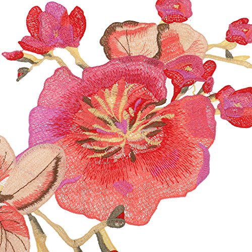 Gazechimp 1er Stickerei Rose Blume Nähen auf Patch Abzeichen Tasche Hut Jeans Kleid Applique Fertigkeit - 4