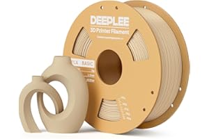 DEEPLEE Filamento PLA Básico de 1,75 mm, mayor resistencia, para impresora 3D, beige, 1 kg