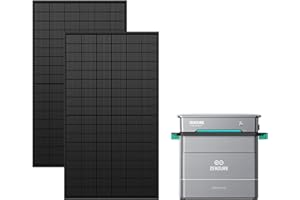 ZENDURE SUPERCHARGED Zendure Solarflow Hyper 2000 avec AB2000X 1920Wh, Centrale Électrique de Balcon avec Entrée Solaire 1800W, HUB Intégré(Unité de Contrôle Intelligente) et Micro Onduleur, Biface Panneau Solaire 1 118W