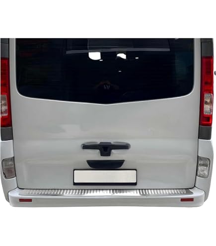 CHROMEMASTER | Protection de Pare-Chocs arrière | Compatible avec Dacia Lodgy de 2012- | Plastique ABS, Noir Mat | Protection de seuil de Coffre pour protéger Votre Voiture des Rayures
