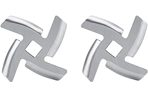 Ncheli 2 pcs Lame per tritacarne Lame,Meat Grinder Blade Lama di ricambio per tritacarne elettrici o manuali per tritacarne in Acciaio Inox Accessori