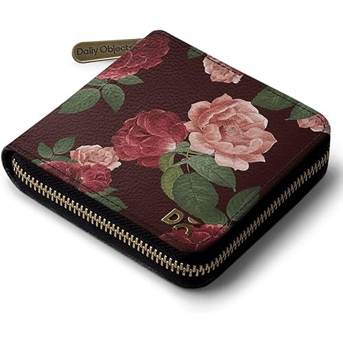 DailyObjects Women\'s Zip Wallet | Made with Vegan Leather Material | Carefully Handcrafted | Holds up to 8 Cards | Slim and Easy to Fit in Pocket | Coin Pocket with Button Closure