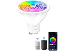 Wiby Lampadina Smart GU10 Wi-Fi 4,5W 326lm RGB + CCT 2700–6500K Dimmerabile, App Smart Life/Tuya, Compatibile con Alexa e Google Home, Lampadina Intelligente per Faretti, 1 unità