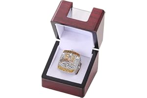 NVeeus All Previous Champion Ring Replica ，for Fans Friends and Family Birthday Collection Gift,with Display Box/2015 Broncos