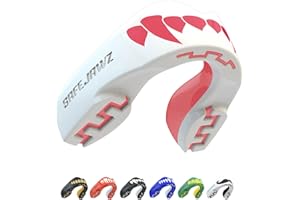 SAFEJAWZ Sport Protège-Dents/Gouttière Coque Dentaire Protege Dent. Protection intégrale pour Tous Les Sports, notamment Le Rugby, MMA, Hockey, Judo, Karate, Les Arts Martiaux et la Boxe