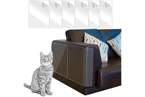 BluVast Protector de Muebles Gatos, 6PCS Cinta Adhesiva Anti Arañazos para Gatos, Protector Sofa Gatos Arañazo, Transparente Autoadhesivas de Gato Protector,Protector de sofá para Detener