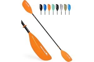 Abahub Pagaia Kayak 210 cm a 230 cm Regolabile Alluminio Doppia Remi Kayak Paddle Pagaie da Kayak per Kayak Barca a Remi Canoa Gambo in Lega di Alluminio Lame in Plasticain 12 Colori