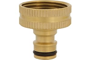 Amig - Adaptador para Unión de Grifo con Manguera - 1" - Conexión Rápida y Fácil para Mangueras de Agua - Resistente a la Corrosión y a las Inclemencias del Tiempo - Latón - Mate
