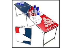 Beer Pong Juego Player | 1 Mesa 120 Tazas (60 Azules y 60 Rojas) + 6 Bolas | Mesa Oficial | Juego de Beber | OriginalCup®