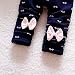 Zhuannian Baby Girls Bowknot Fleece Lining Leggings Trousers (9-12months, Navy blue bow)
