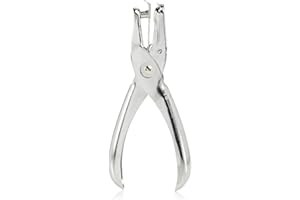 BUZZFASHION 1 X Pince Perforatrice, Pince Emporte-Pièce Rond en Métal Perforateur à la main Avec Anneaux de Reliure Pour Papier d'artisanat Travail de Papeterie（3mm 1/8" ）