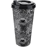 Kapaklı Kahve Bardağı Pratik Kullanımlı Plastik Kahve &amp; &Ccedil;ay Kupası Sıcak İ&ccedil;ecek Bardakları Hot Drinks Kabı (650 ml, Coffee Ti