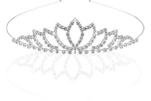 Itian Corona de Princesa Mujer, Tiara Corona de Cristal, Corona de Boda para Novia, Corona Reina Infantil, Accesorios para Fiestas de Cumpleaños y Fiesta de Disfraces