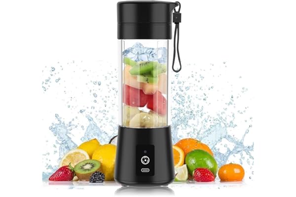 SHAYONAM Portable 6-Blade Juicer Blender with built-in Jar,Juice Mixer Bottle,Fruit Juice Machine,USB Rechargeable Personal Size Juicer Grinder for Juices (Multicolor) (S2)