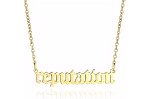 LINXINS TayIor Swifte Necklace, TayIor Swifte Merchandise Jewellery Stainless Steel Necklace for Music Lover Singer Song Inspired Fan Gifts (Gold)