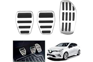 GAFAT 2020-2026 Renαult Clio 5/Captur 2/Arkana, 18-26 Dacia Duster 3 Bigster Duster 2, 16-24 Kadjar/Koleos Pedale del Gas e Freno, Poggiapiedi per Pedali, Copertura per Pedali, Pedana [Cambio Manuale]