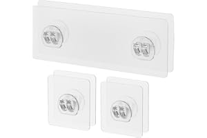 Uniclife 6 Pcs Shower Caddy Adhesive Hooks,Strong Shower Hooks, Caddy Adhesive Replacement, Transparent Bathing Sticky Strips for Bathroom Storage Shelves, Kitchen Racks and Baskets