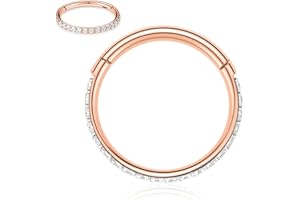 AROWRO 316L chirurgischer Stahl mit Zirkonia für Ohr und Nase, 20 g, 18 g, 16 g, 14 Gauge