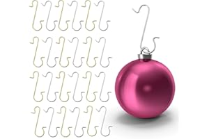 happymas 200x Haken Weihnachtsbaum - Kugelaufhänger Baumhaken Weihnachtsbaumhaken in Gold und Silber: S-förmige Aufhänger für Christbaumkugeln und Weihnachten Weihnachtskugeln