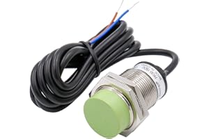 Heschen Capteur de proximité inductif PR30–15 DC de type cylindrique, détection de 15 mm, M30 rond, non blindé, 12–24 VDC 2 fils, NC(normalement fermé) CE